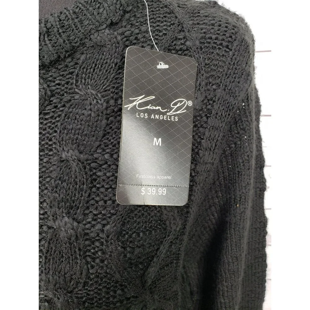Kian D Pullover Sweater Mens Cotton Knit Crew Neck Soft Size Medium‎